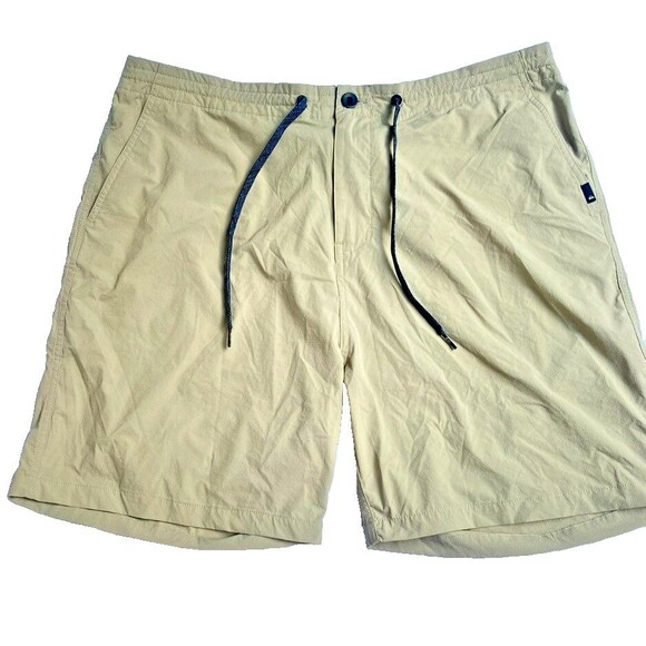 Quicksilver Amphibian Men's Shorts Tan 4 Way Stretch Button Tie Quick Dry -Sz 40 - Picture 1 of 16